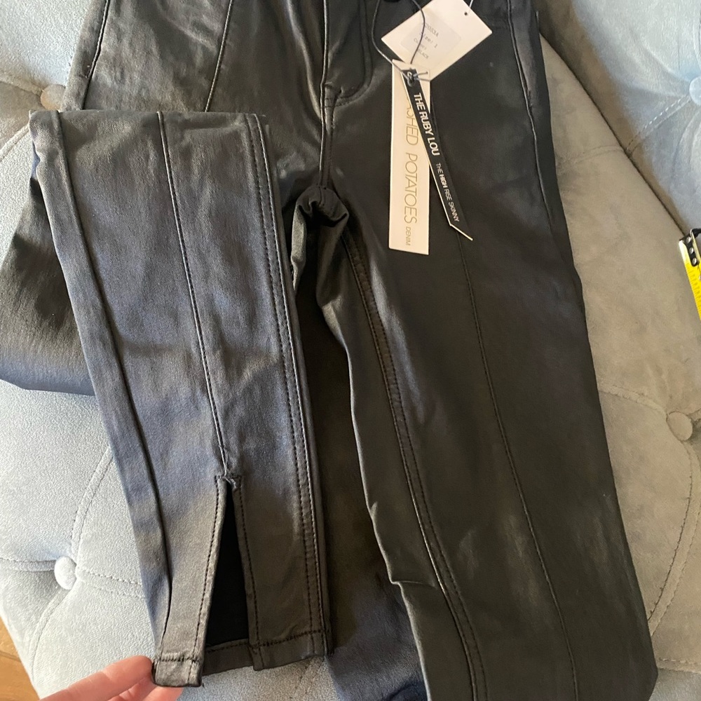 Mashed Potatoes Coated Black Jeans - Picture 6 of 7